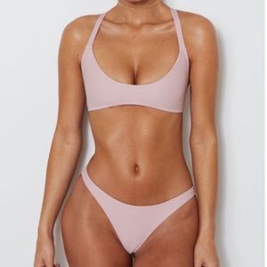 NWT White Fox Isla Bikini top + Malia bottoms